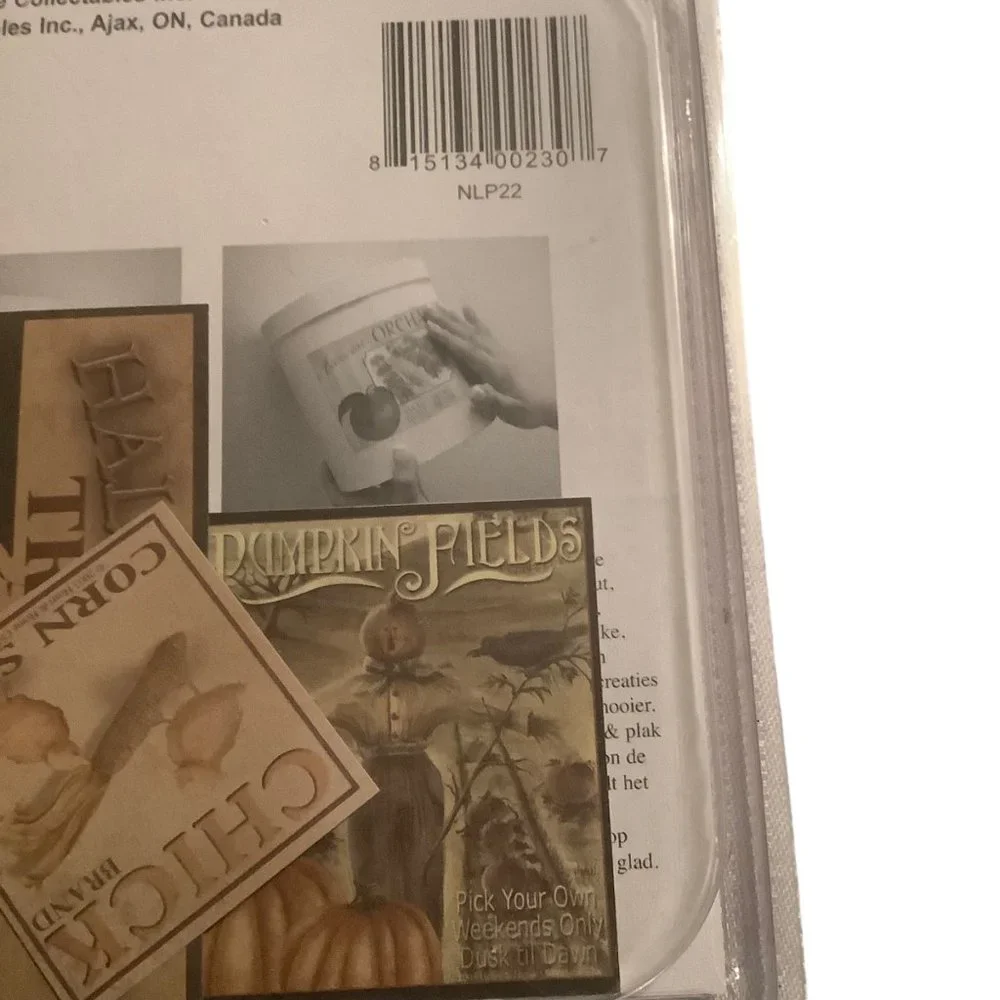 Melissa Frances Harvest Collection‎ Vintage Labels Peel Stick Halloween Fall NEW